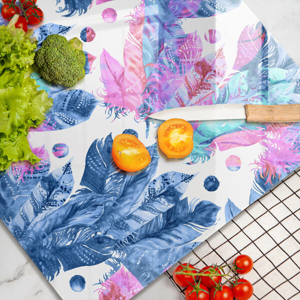 Tábua de corte Ilustração de pena boho