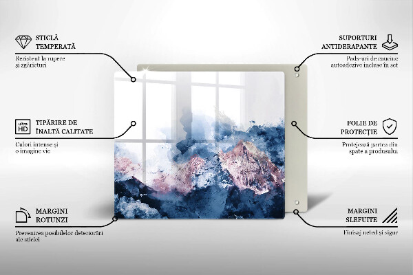 Tábua corte Montanhas pintadas abstratamente