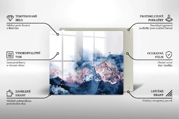 Tábua corte Montanhas pintadas abstratamente