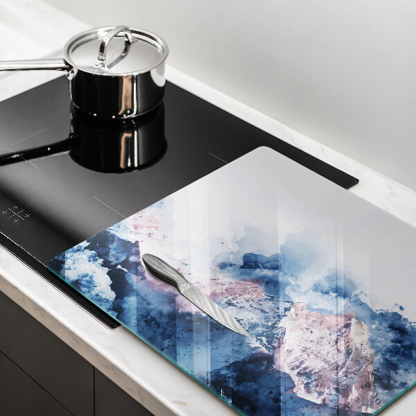 Tábua corte Montanhas pintadas abstratamente