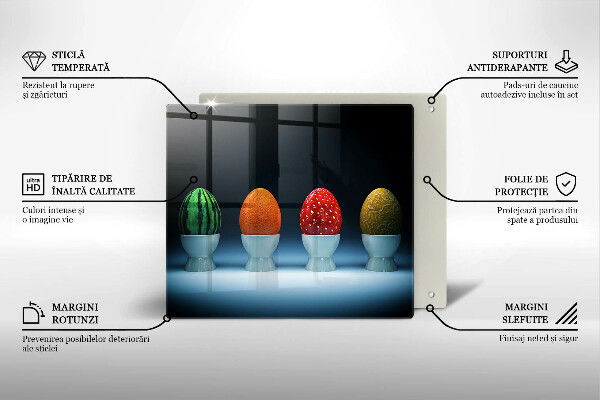 Tábua corte Ovos de frutas abstratas