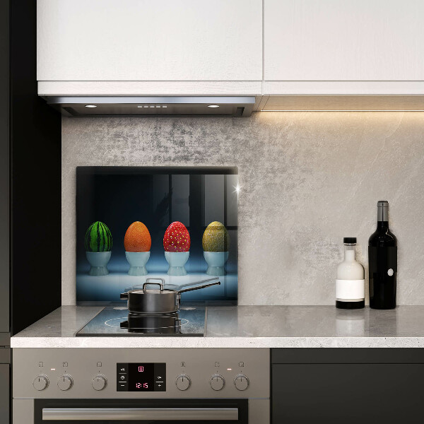 Tábua corte Ovos de frutas abstratas