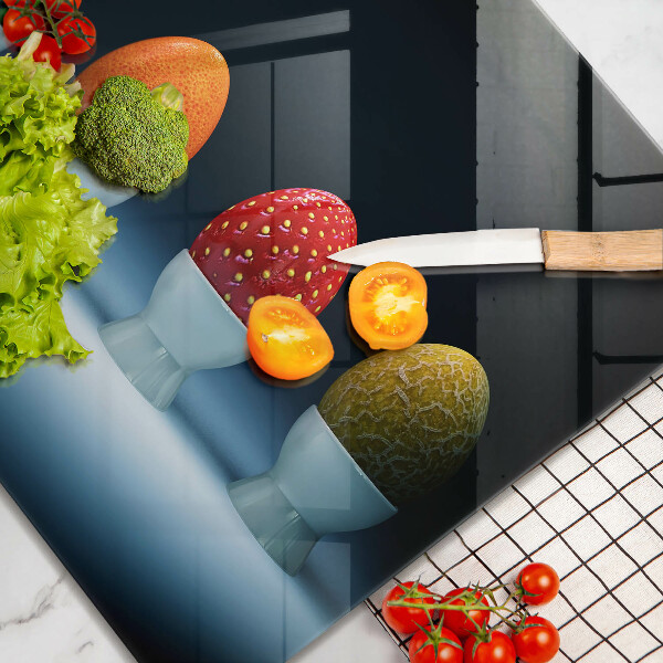 Tábua corte Ovos de frutas abstratas