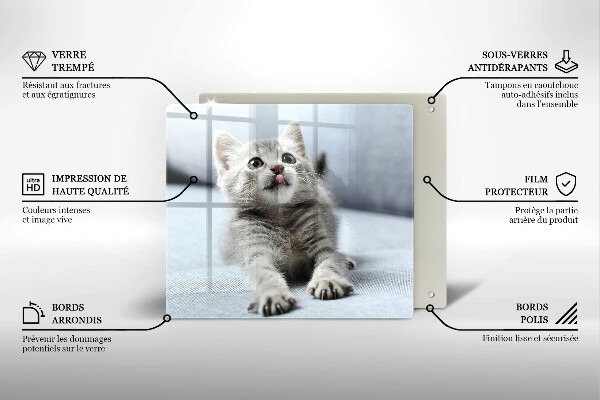 Tábua corte Um gatinho fofo