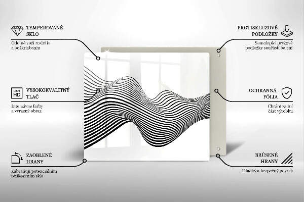 Tábua de vidro Abstração linear