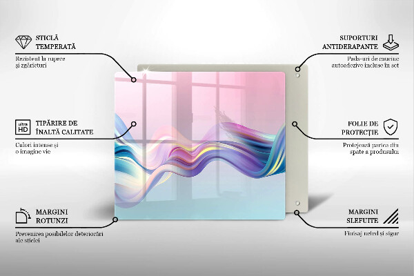 Tábua para cozinha abstração pastel
