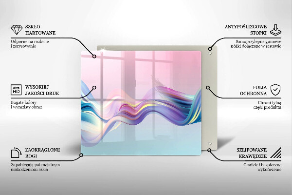 Tábua para cozinha abstração pastel