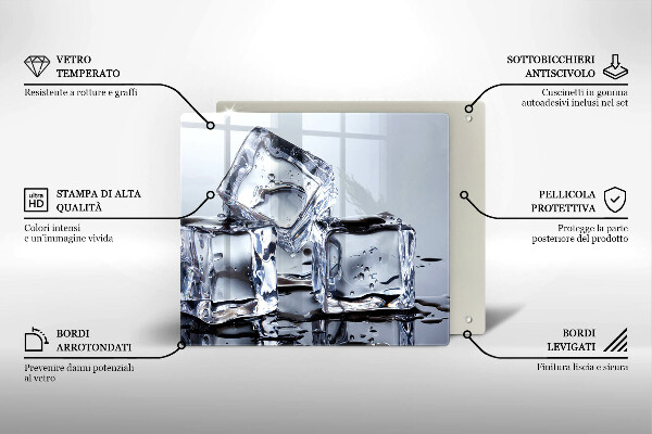 Tábua de corte Cubos de gelo