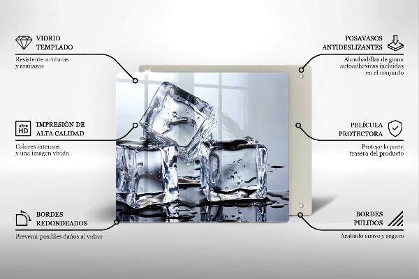 Tábua de corte Cubos de gelo