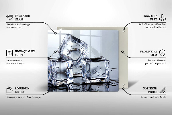 Tábua de corte Cubos de gelo