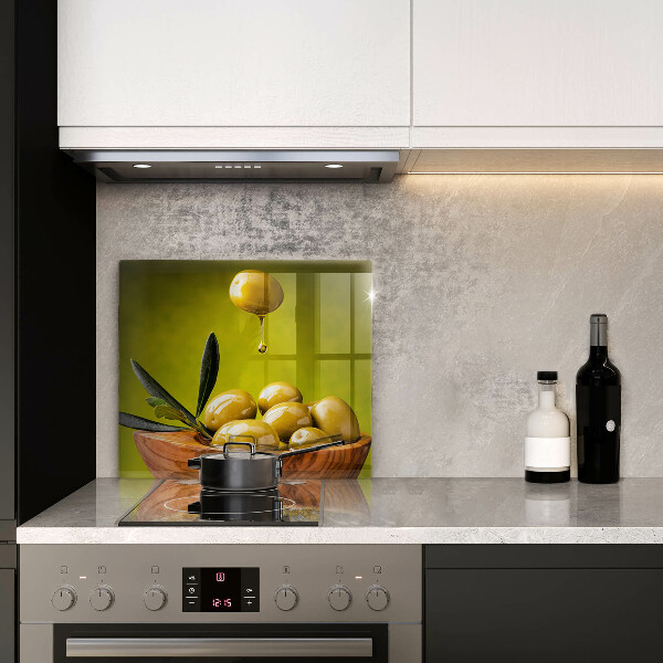 Tábua de corte de vidro Azeitonas saborosas