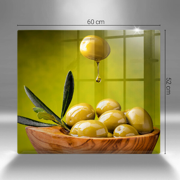 Tábua de corte de vidro Azeitonas saborosas