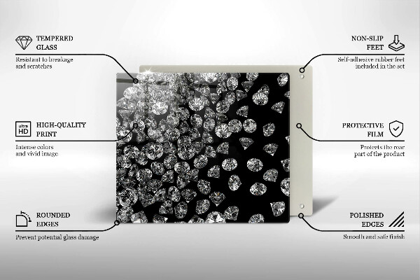 Tábua de corte Diamantes brilhantes