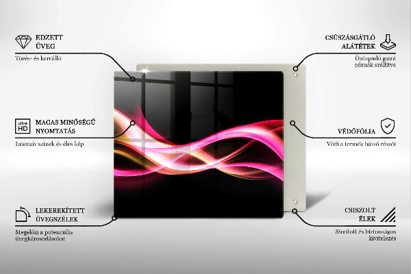 Tábua de cortar alimentos Fumaça neon abstrata