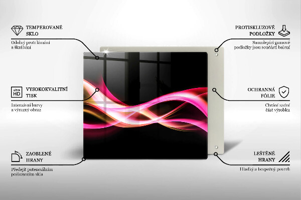 Tábua de cortar alimentos Fumaça neon abstrata