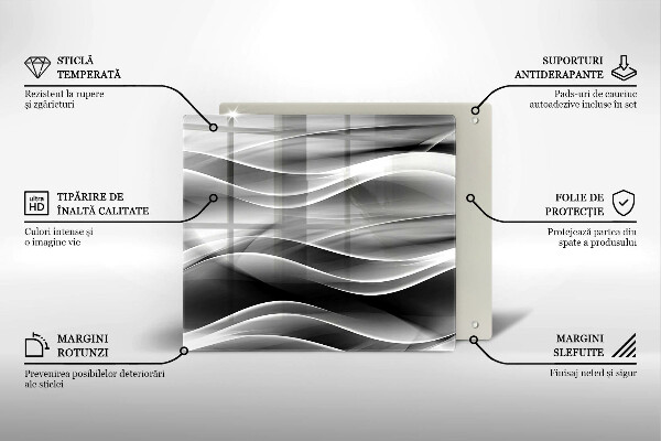 Tábua de corte Linhas de fumaça abstratas