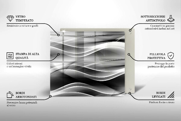 Tábua de corte Linhas de fumaça abstratas