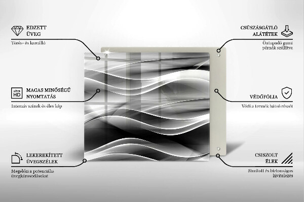 Tábua de corte Linhas de fumaça abstratas