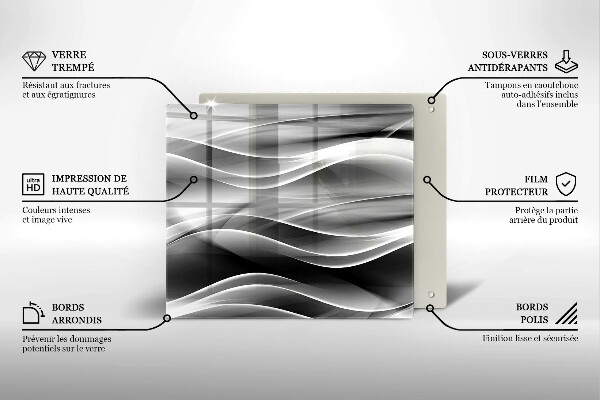 Tábua de corte Linhas de fumaça abstratas