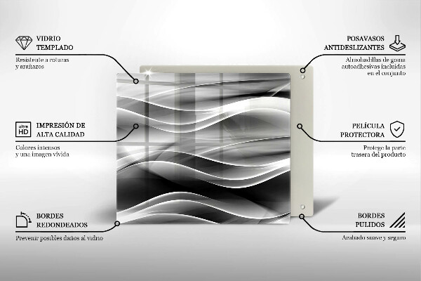 Tábua de corte Linhas de fumaça abstratas