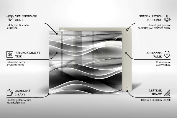 Tábua de corte Linhas de fumaça abstratas