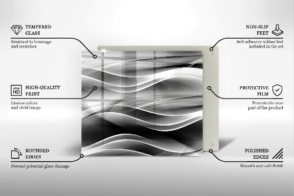 Tábua de corte Linhas de fumaça abstratas