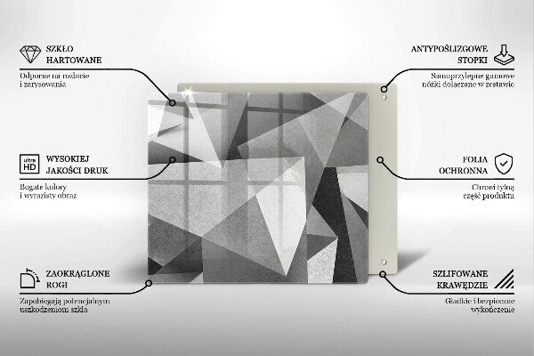 Tábua de cortar de vidro Abstração concreta nítida
