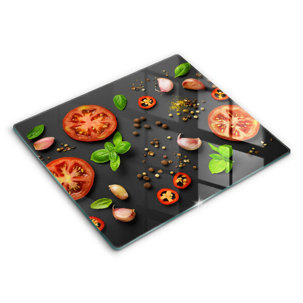 Tábua corte Tomates e especiarias