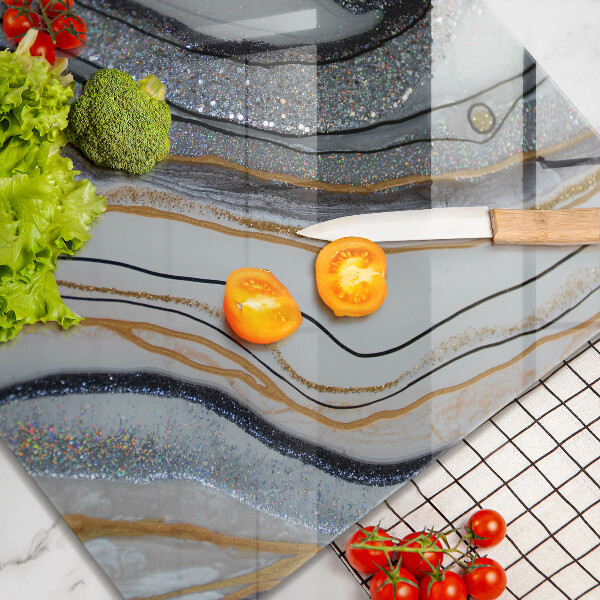 Tábua para corte pedra com ouro