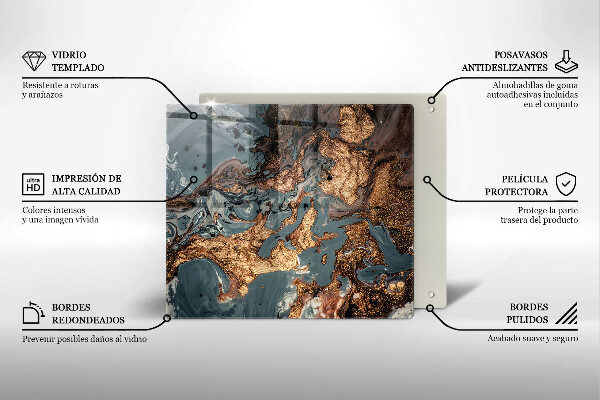 Tábua corte Estrutura de rocha dourada
