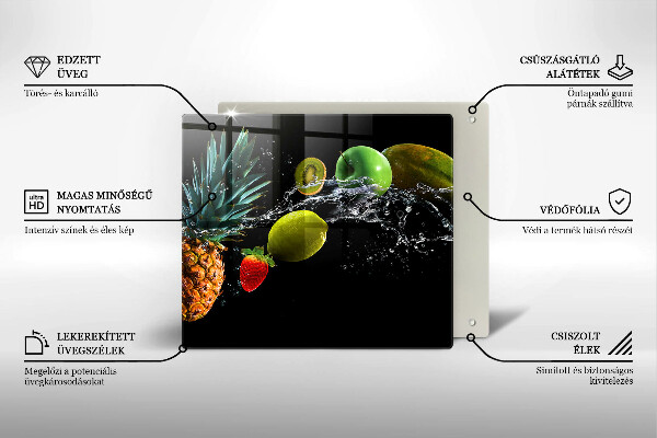 Tábua de cortar alimentos Fruta na água