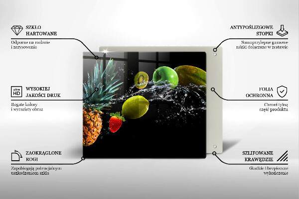 Tábua de cortar alimentos Fruta na água