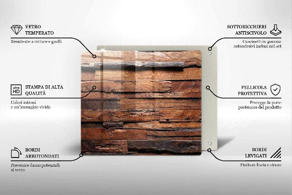 Tábua de vidro Tábuas de madeira decorativas