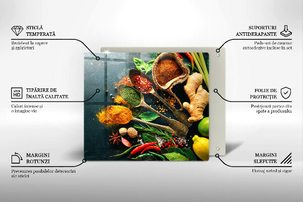 Tábua cozinha Colheres de tempero de cozinha