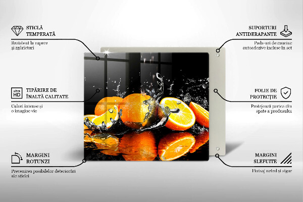 Tábua de cortar alimentos Fruta laranja suculenta