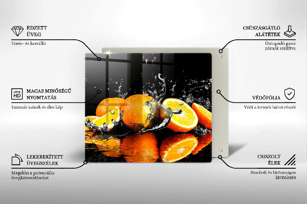 Tábua de cortar alimentos Fruta laranja suculenta