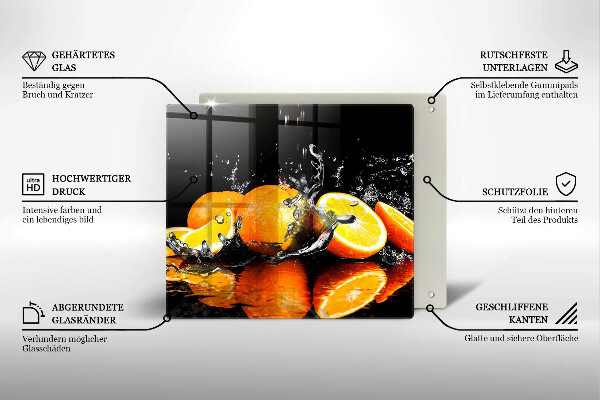 Tábua de cortar alimentos Fruta laranja suculenta