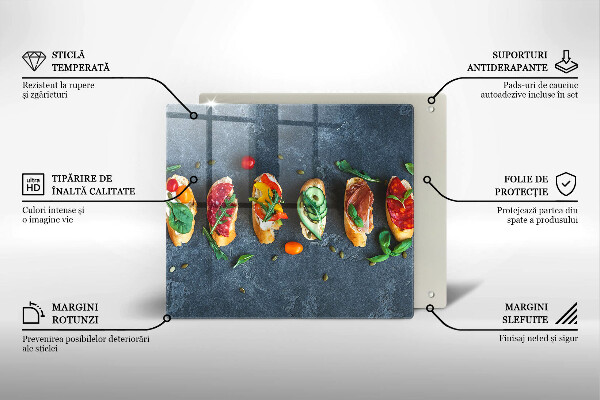 Tábua para cozinha Sanduíches coloridos