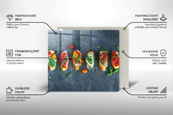 Tábua para cozinha Sanduíches coloridos