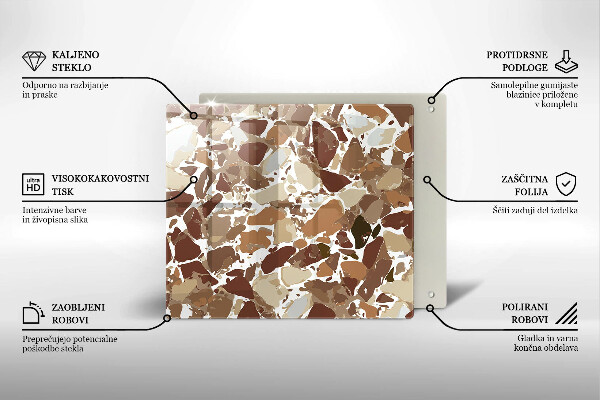 Tábua de cortar Pontos decorativos de pedra