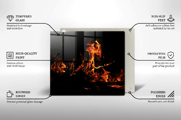 Tábua corte Fogo, chama viva