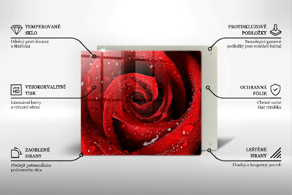 Tábua cozinha Pétalas de flores de rosa