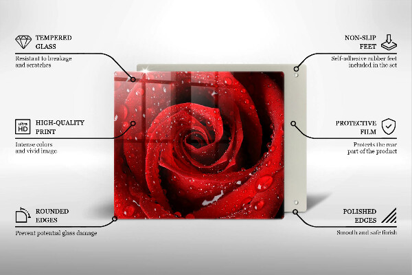 Tábua cozinha Pétalas de flores de rosa