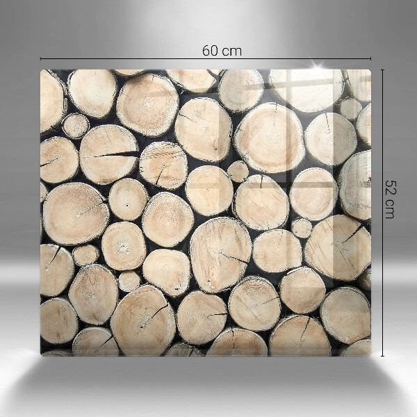 Tábua de vidro Troncos de árvores de madeira