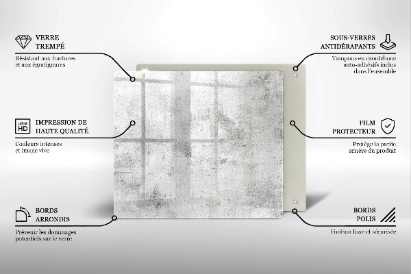 Tábua de vidro Textura de concreto