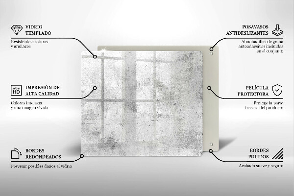 Tábua de vidro Textura de concreto