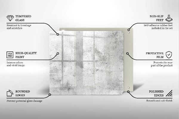 Tábua de vidro Textura de concreto