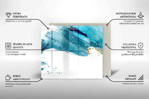 Tábua cozinha Manchas azuis