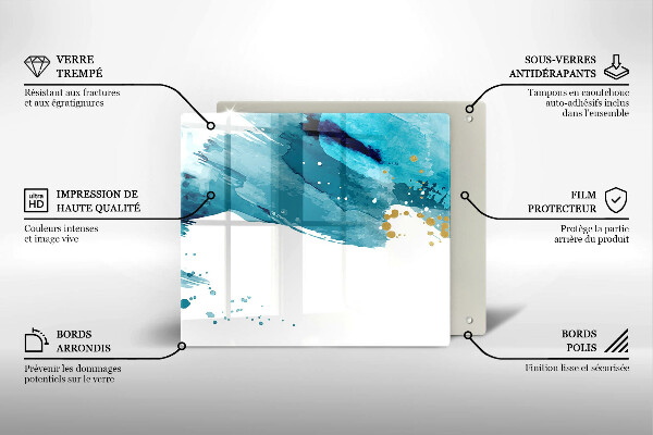 Tábua cozinha Manchas azuis