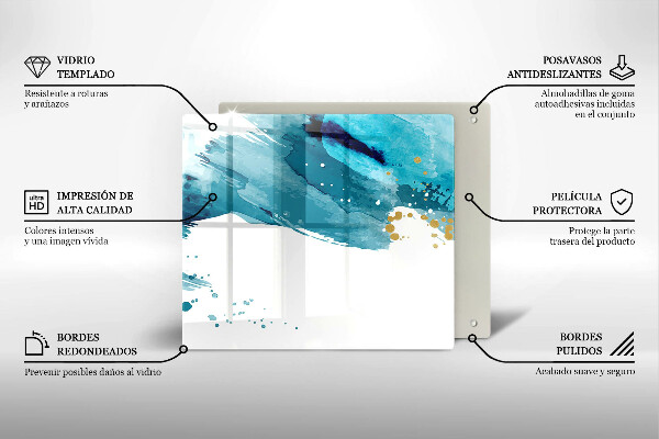 Tábua cozinha Manchas azuis